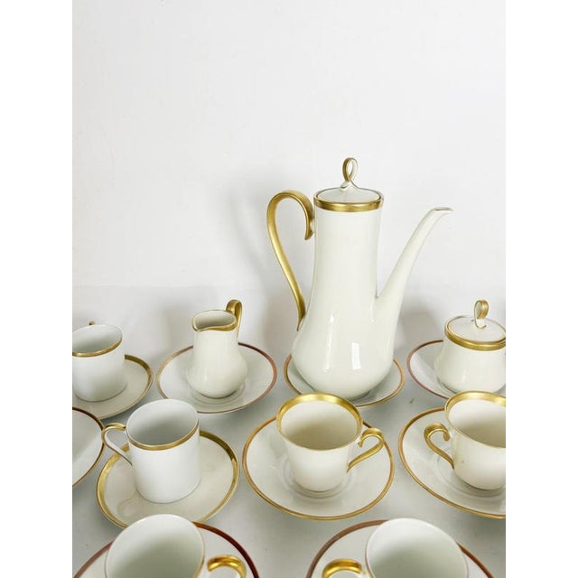 White Porcelain Coffee Service, France, 20th Century, Set of 18 For Sale - Image 3 of 18