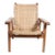 Michael van Beuren Bauhaus Teak and Raffia Lounge Chair, circa 1940 For Sale