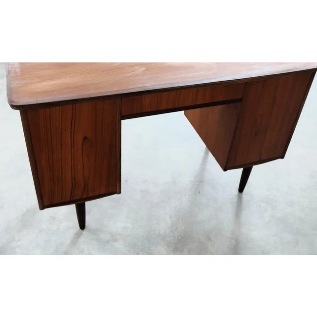 Vintage Danish Teak Desk, 1960s For Sale - Image 9 of 11