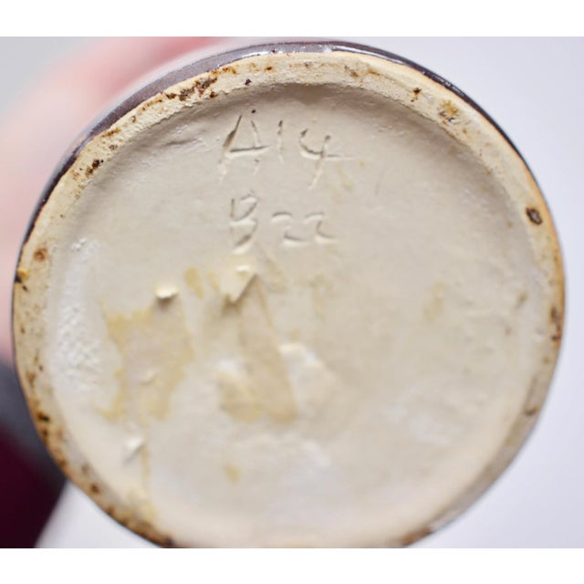 Vintage 18" Tall Lava Glaze Studio Pottery Vase - Marked and Numbered For Sale In Atlanta - Image 6 of 7