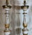 Wood Antique Neoclassical Italian Carved Gold Giltwood Candlestick Table Lamps - a Pair For Sale - Image 7 of 13