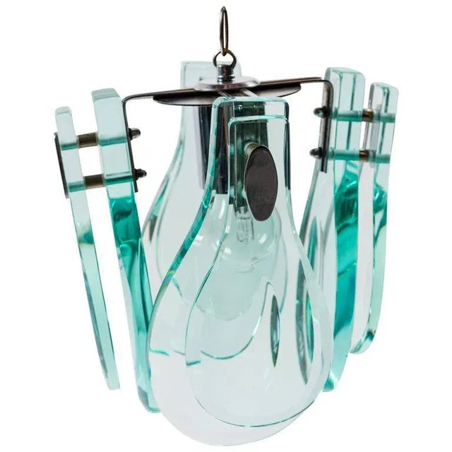 Pendant Lamp in the Style of Fontana Arte, Italy, 1970s For Sale - Image 6 of 6