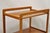 Late 20th Century Vintage Mid Century Danish Modern Teak Wood 2 Tier Rolling Bar Cart Side Table For Sale - Image 5 of 12