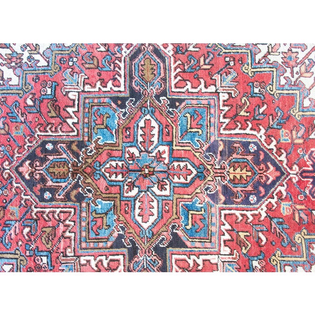 Early 20th Century Persian Heriz Rug For Sale In Chicago - Image 6 of 15