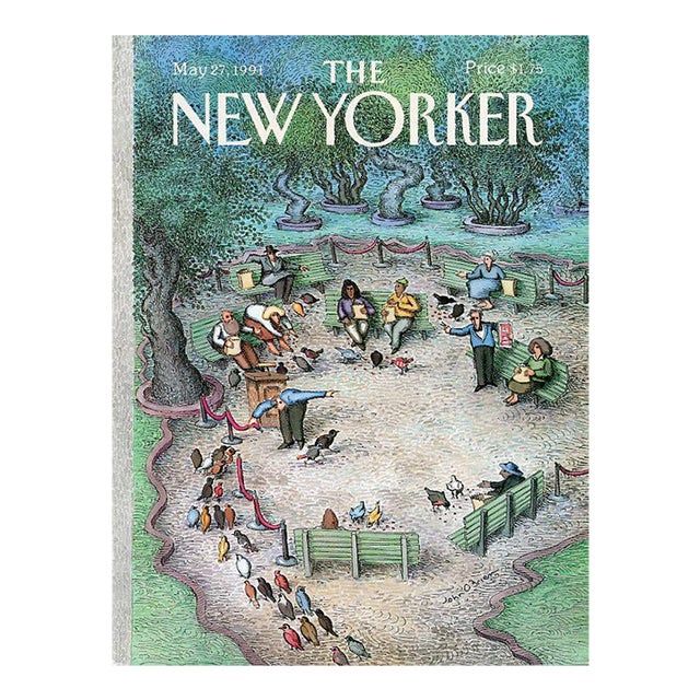 1991 Original New Yorker Magazine Cover, May 27, John O'Brien Cover Art, Pigeons For Sale