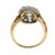 Early 20th Century Edwardian Old Cut Diamond Platinum 18k Yellow Gold Navette Ring, Size 8.25 For Sale In Los Angeles - Image 6 of 6