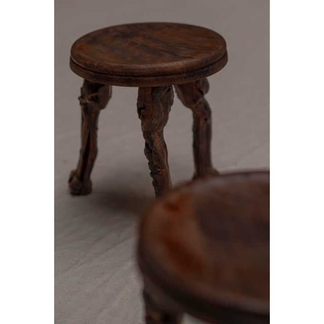 1960s Vintage French Sculptural Stools, 1960s, Set of 4 For Sale - Image 5 of 11