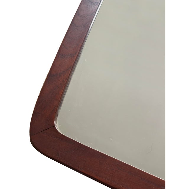 Wood Mid-Century Modern Tapered Teak Wall Mirror, 1970s For Sale - Image 7 of 12