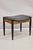 Norco Mid Century Modern Sculpted Footstool Ottoman Tapered Leg Black Vinyl Seat For Sale - Image 11 of 11