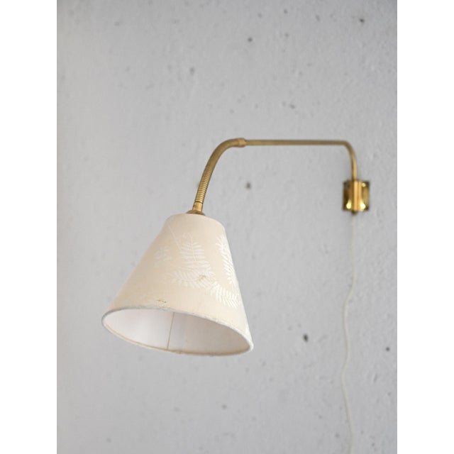 Vintage Wall Light with Golden Arm, 1960s For Sale - Image 3 of 7