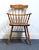 American Nichols & Stone Co. Solid Hard Rock Maple Colonial Early American Comb Back Dining Arm Chair For Sale - Image 3 of 11