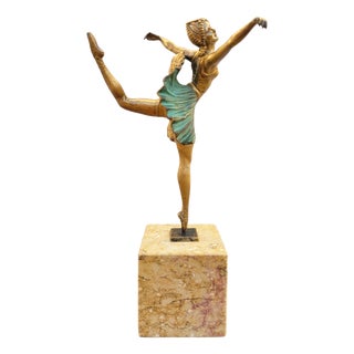 H Fournier, Ballerina Dancer, 1920s, Bronze For Sale