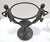 Vintage Baroque Style Case Glass Bowl With Dual Figurative Metal Handles and Stand For Sale - Image 12 of 14