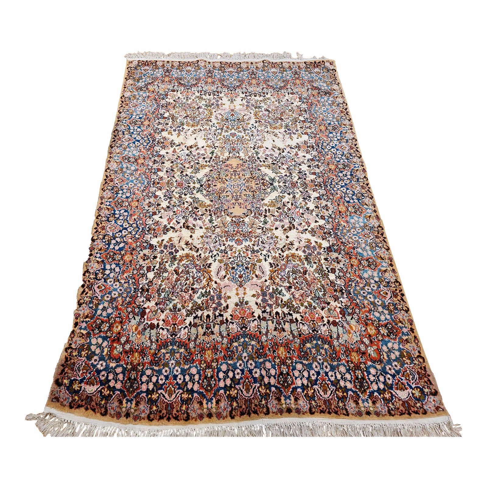 Early 20th Century Kerman Lavar Rug | Chairish