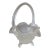 Fenton Ruffle Edge Grapes and Leaves Satin Glass Footed Basket Brides Basket For Sale