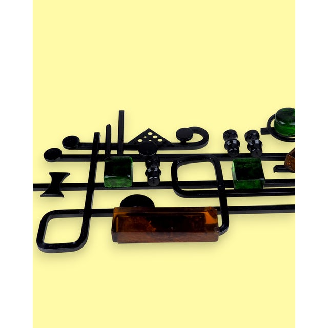 Brutalist wall relief by the Danish brand Dantoft. Glass, artistic metalwork, and masterful precision in the spirit of the...