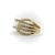 1990s Contemporary 14k Gold Micro Pave Diamond Crossover Ring, Size 6 For Sale - Image 11 of 11