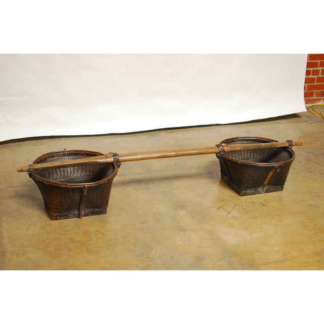 Asian Shoulder Yoke With Baskets Chairish