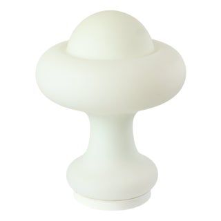 Mushroom Table Lamp in Frosted Glass from Peill & Putzler, 1960s For Sale