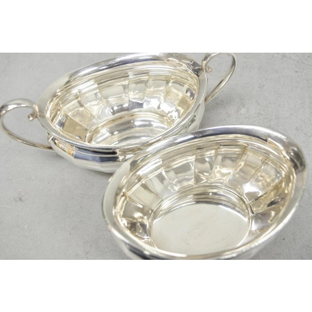 Antique "Unity" Ai Silver Plated Edwardian Sugar Bowl & Creamer Milk Jug England For Sale - Image 10 of 11