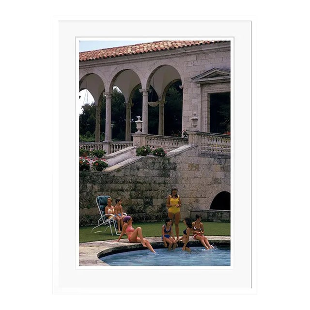 Hotel Pool 1970 by Slim Aarons White Framed C-Print For Sale