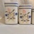 Traditional Vintage Portuguese Kitchen Canister Set Heavy Porcelain Handpainted Floral Motif - Set of 4 For Sale - Image 3 of 7