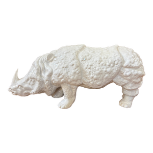 1960s Italian Modern Glazed Ceramic Rhinoceros
