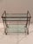 Metal Brass and Tinted Glass Midcentury Modern Barcart For Sale - Image 7 of 15