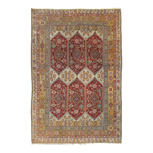 Antique Indian Agra Carpet, Indian Rugs, Oriental Rugs, Red, Gold, 5'10" x 9'8"