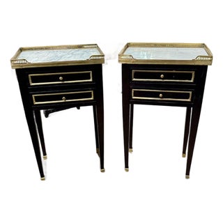 Pair of Vintage French Jansen Manner Side Tables For Sale