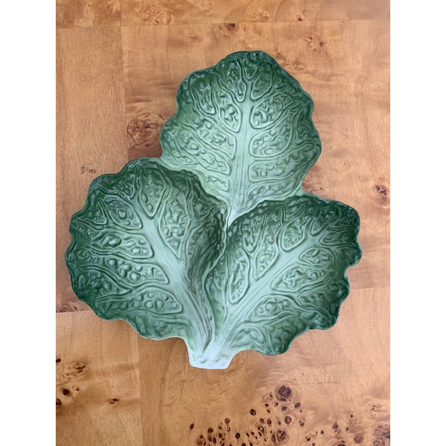 French Vintage Lettuce Leaf Plate Chairish