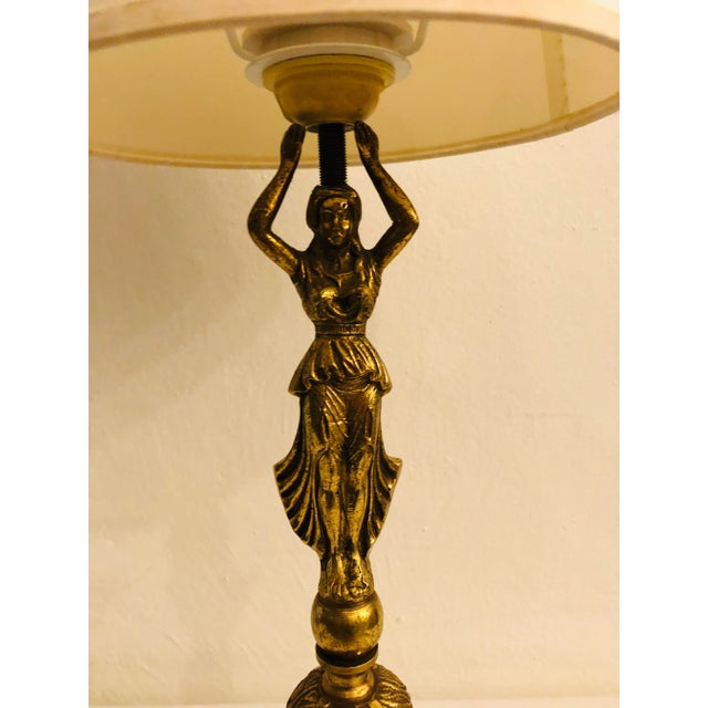 French Brass Lamp, 1950s For Sale - Image 9 of 14