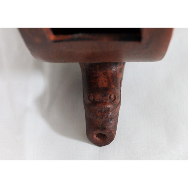 Mid 20th Century Vintage Chinese Clay Tea Pot W/ Dragon & Bird Motif For Sale - Image 5 of 12