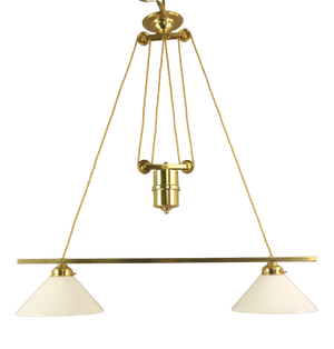 English Billiard Ceiling Light, 1930s