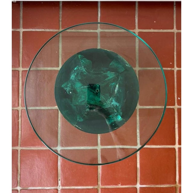 1980s 1980s Resin Accent Table With Glass Top For Sale - Image 5 of 13