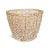 Vintage Bamboo White Wash Coastal Basket Large For Sale - Image 4 of 4