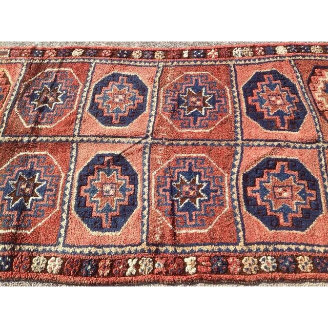 Mid-Century Modern Vintage Hand Knotted Turkish Area X For Sale - Image 3 of 6