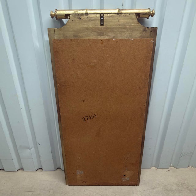 Vintage Palm Beach Regency Faux Bamboo Parcel Gilt Faux Tortoiseshell Wall Mirror - Newly Painted For Sale - Image 11 of 12