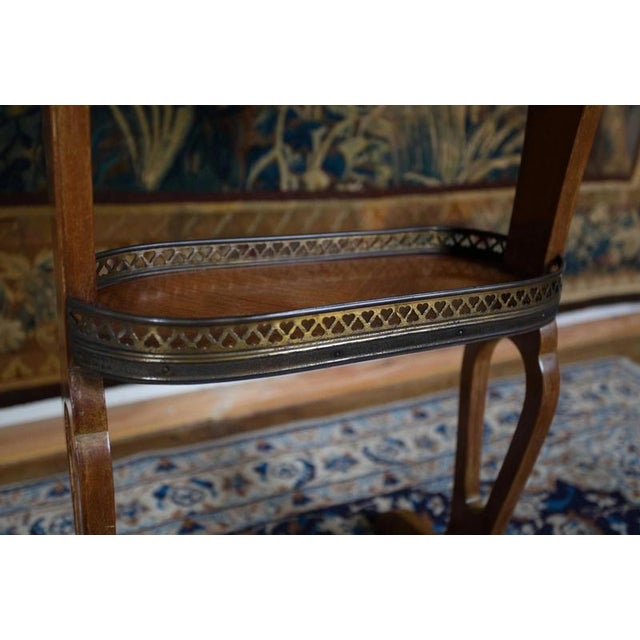 Antique Side Table in Marble and Brass, 1920s For Sale - Image 11 of 16