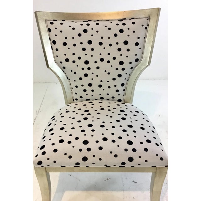 Modern Currey & Co. Modern Black and White Garbo Side Chair For Sale - Image 3 of 7