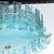 Blue Modernist Hand-Blown Aquamarine Murano Glass Chandelier With Frosted Diffuser For Sale - Image 8 of 18