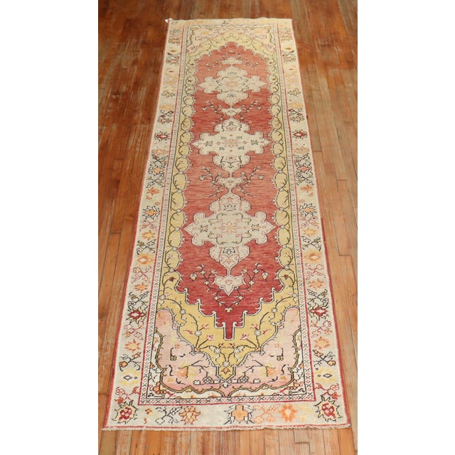 Vintage Oushak Runner - 3'3" x 12'6" For Sale - Image 14 of 18