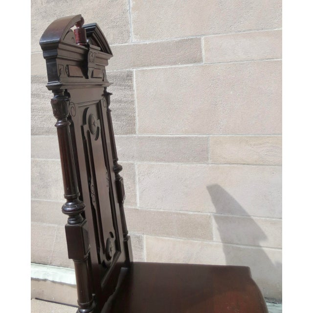 Ecclesiastical Chair Walnut Renaissance Revival Circa 1870s For Sale - Image 9 of 13