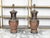 Mid-Century Modern Mid 20th Century Asian Midcentury Bronze Urn-Shaped Table Lamps with Rooster and Meander - Pair For Sale - Image 3 of 9