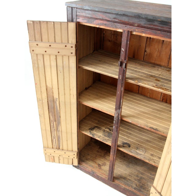Antique Primitive Cabinet Cupboard For Sale - Image 4 of 18