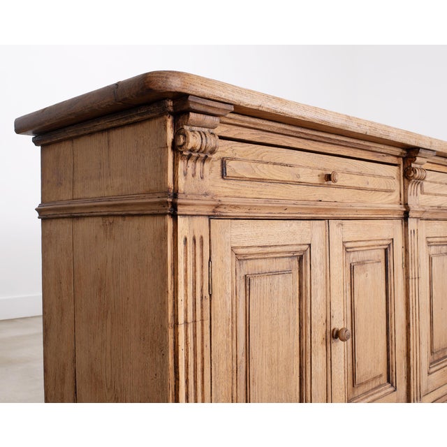 Country French Provincial Bleached Oak Enfilade Sideboard 8 Ft For Sale - Image 12 of 18