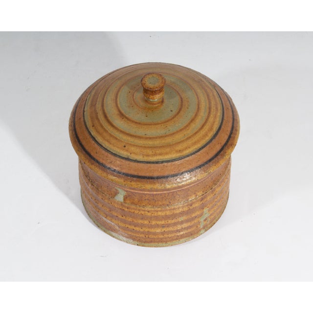Contemporary Dee Schaad Signed Studio Pottery Lidded Canister For Sale - Image 3 of 6