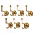 Hollywood Regency Brass Wall Coat Hooks, 1970s, Set of 7 For Sale - Image 12 of 12