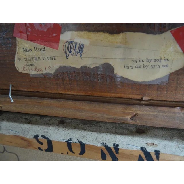 Max Band, Notre Dame of Paris, Oil on Canvas For Sale - Image 9 of 11