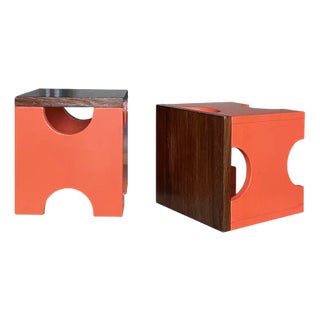 Set of Dado Stools attributed to Ettore Sottsass for Poltronova, 1960s For Sale